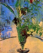 Винсент Виллем Ван Гог Овер 1890г,Натюрморт ваза с полевыми цветами.  ван-гог.рф